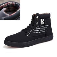 Load image into Gallery viewer, Men's Sneakers 2019 Autumn Winter Warm Matte Leather High Top Men's Shoes Large Size Size 47 Retro Casual Men's Boots Male