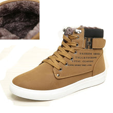 Load image into Gallery viewer, Men's Sneakers 2019 Autumn Winter Warm Matte Leather High Top Men's Shoes Large Size Size 47 Retro Casual Men's Boots Male