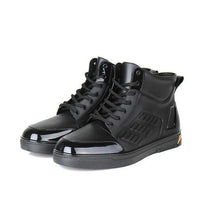 Load image into Gallery viewer, Dwayne Men's Rainboots Waterproof Spring Winter Rain Shoes Men Rain Boy Water Rubber Black Ankle Boots Lace-Up Shoes
