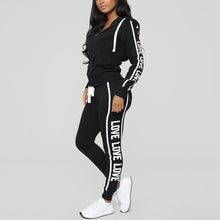 Load image into Gallery viewer, Tracksuit Women Sportwear Winter Women Suit LOVE Hoodies Printed Sports Shirt + Trousers Casual Zipper Long-sleeved Shirt