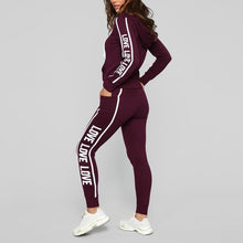 Load image into Gallery viewer, Tracksuit Women Sportwear Winter Women Suit LOVE Hoodies Printed Sports Shirt + Trousers Casual Zipper Long-sleeved Shirt