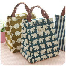 Load image into Gallery viewer, Female Lunch Food Box Bag Fashion Insulated Thermal Food Picnic Lunch Bags for Women kids Men Cooler Tote Bag Case