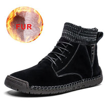 Load image into Gallery viewer, 2019 Men's Winter Shoes Warm High Quality Snow Boots Leather With Fur Breathable High Ankle Shoes Light Sneakers Big Size 48