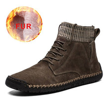 Load image into Gallery viewer, 2019 Men's Winter Shoes Warm High Quality Snow Boots Leather With Fur Breathable High Ankle Shoes Light Sneakers Big Size 48