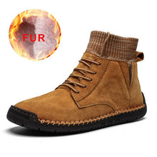 Load image into Gallery viewer, 2019 Men's Winter Shoes Warm High Quality Snow Boots Leather With Fur Breathable High Ankle Shoes Light Sneakers Big Size 48
