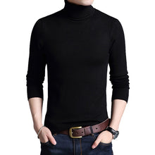 Load image into Gallery viewer, TFETTERS 2019 Slim Thickened Men's Base Coat Turtleneck Sweater Men Sweater Black Sweater Knitwear Long Sleeve Basic Sweater