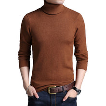 Load image into Gallery viewer, TFETTERS 2019 Slim Thickened Men's Base Coat Turtleneck Sweater Men Sweater Black Sweater Knitwear Long Sleeve Basic Sweater