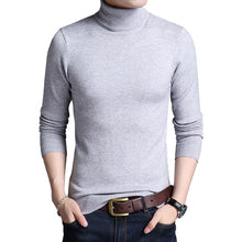Load image into Gallery viewer, TFETTERS 2019 Slim Thickened Men's Base Coat Turtleneck Sweater Men Sweater Black Sweater Knitwear Long Sleeve Basic Sweater
