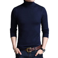 Load image into Gallery viewer, TFETTERS 2019 Slim Thickened Men's Base Coat Turtleneck Sweater Men Sweater Black Sweater Knitwear Long Sleeve Basic Sweater