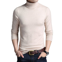 Load image into Gallery viewer, TFETTERS 2019 Slim Thickened Men's Base Coat Turtleneck Sweater Men Sweater Black Sweater Knitwear Long Sleeve Basic Sweater