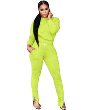 Load image into Gallery viewer, Plus Size 2019 New PINK Letter Print Two Piece Set Sportswear Tracksuit Women High Neck Conjunto Feminino Sweatshirt Set Outfits