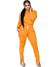 Load image into Gallery viewer, Plus Size 2019 New PINK Letter Print Two Piece Set Sportswear Tracksuit Women High Neck Conjunto Feminino Sweatshirt Set Outfits