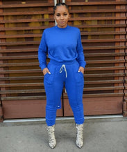 Load image into Gallery viewer, Plus Size 2019 New PINK Letter Print Two Piece Set Sportswear Tracksuit Women High Neck Conjunto Feminino Sweatshirt Set Outfits