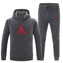 Load image into Gallery viewer, 23 Print Autumn winter Hot Sale Men's Sets Hoodie+pants 2 Pieces Sets Casual Tracksuit Male Sportswear Gyms Fitness Sweatpants