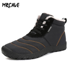 Load image into Gallery viewer, MRCAVE Winter Boots For Men Warm Fur Waterproof Anti-slip Boots Shoes Plush Men's Ankle Snow Boot Keep Warm Size 39-48