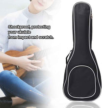 Load image into Gallery viewer, 21/23/26 Inch Ukulele Bag Padded Zipper Pockets Black Adjustable Strap Backpack Case Thickened Storage Oxford Cloth With Handle