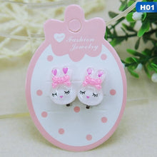 Load image into Gallery viewer, 13 Style Children Cute Animal Flowers Ear Clip Creative Cartoon Girl Earring Clip Princess Sweet Clip Earring Jewelry Gift