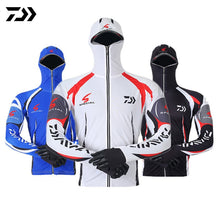 Load image into Gallery viewer, Daiwa Clothes Fishing Shirt Jacket Ice Silk Quick Dry Sports Clothing Sun Protection Face Neck Anti-uv Breathable Fishing Hooded