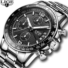Load image into Gallery viewer, 2020LIGE Quartz Watches Mens Top Luxury Brand Military Sport Full Steel Men Watch Waterproof Clock Chronograph Relogio Masculino
