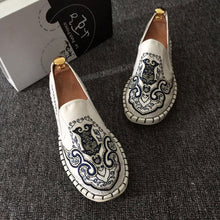 Load image into Gallery viewer, Embroidered Men's Casual Loafers Summer Fashion Slip on Male Canvas Shoes Lightweight Breathable Flat Shoes