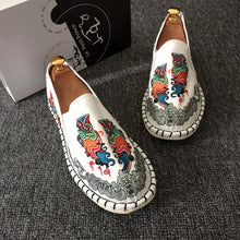Load image into Gallery viewer, Embroidered Men's Casual Loafers Summer Fashion Slip on Male Canvas Shoes Lightweight Breathable Flat Shoes