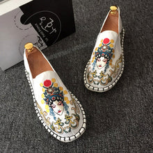 Load image into Gallery viewer, Embroidered Men's Casual Loafers Summer Fashion Slip on Male Canvas Shoes Lightweight Breathable Flat Shoes