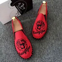 Load image into Gallery viewer, Embroidered Men's Casual Loafers Summer Fashion Slip on Male Canvas Shoes Lightweight Breathable Flat Shoes