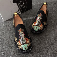 Load image into Gallery viewer, Embroidered Men's Casual Loafers Summer Fashion Slip on Male Canvas Shoes Lightweight Breathable Flat Shoes