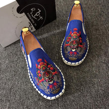 Load image into Gallery viewer, Embroidered Men's Casual Loafers Summer Fashion Slip on Male Canvas Shoes Lightweight Breathable Flat Shoes