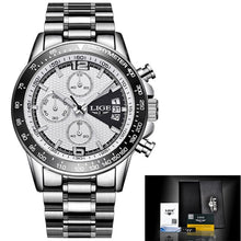 Load image into Gallery viewer, 2020LIGE Quartz Watches Mens Top Luxury Brand Military Sport Full Steel Men Watch Waterproof Clock Chronograph Relogio Masculino