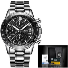 Load image into Gallery viewer, 2020LIGE Quartz Watches Mens Top Luxury Brand Military Sport Full Steel Men Watch Waterproof Clock Chronograph Relogio Masculino