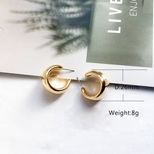 Load image into Gallery viewer, Street Style CC Hoop Chunky Gold Silver Small Big Hoop Earrings For Women Punk Metal Gold Circle Earrings