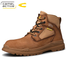 Load image into Gallery viewer, 2020 new arrivals high quality Men's Genuine leather Martins Boots brown Platform Shoes Real wool warm inner lining Boots