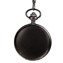 Load image into Gallery viewer, Luxury Smooth Silver Pendant Pocket FOB Watch Modern Arabic Number Analog Clock Men and Women Fashion Necklace Chain Unisex Gift