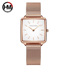 Load image into Gallery viewer, Hannah Martin Japan Movement Women Rose Gold Watches Simple Fashion Casual Watch Luxury Ladies Square Watch Relogio Feminino
