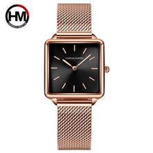 Load image into Gallery viewer, Hannah Martin Japan Movement Women Rose Gold Watches Simple Fashion Casual Watch Luxury Ladies Square Watch Relogio Feminino