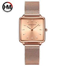 Load image into Gallery viewer, Hannah Martin Japan Movement Women Rose Gold Watches Simple Fashion Casual Watch Luxury Ladies Square Watch Relogio Feminino