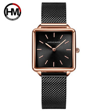 Load image into Gallery viewer, Hannah Martin Japan Movement Women Rose Gold Watches Simple Fashion Casual Watch Luxury Ladies Square Watch Relogio Feminino