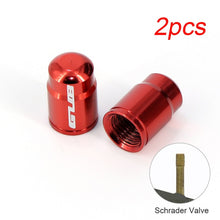 Load image into Gallery viewer, 2pcs Aluminum Bicycle Tire Valve Cap Ultralight Mountain Road Bike Tyre Cap Schrader/Presta Tire Valve Protector MTB Accessories