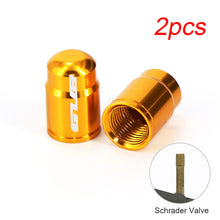 Load image into Gallery viewer, 2pcs Aluminum Bicycle Tire Valve Cap Ultralight Mountain Road Bike Tyre Cap Schrader/Presta Tire Valve Protector MTB Accessories