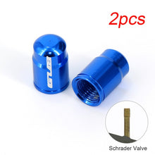 Load image into Gallery viewer, 2pcs Aluminum Bicycle Tire Valve Cap Ultralight Mountain Road Bike Tyre Cap Schrader/Presta Tire Valve Protector MTB Accessories