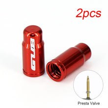 Load image into Gallery viewer, 2pcs Aluminum Bicycle Tire Valve Cap Ultralight Mountain Road Bike Tyre Cap Schrader/Presta Tire Valve Protector MTB Accessories