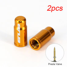 Load image into Gallery viewer, 2pcs Aluminum Bicycle Tire Valve Cap Ultralight Mountain Road Bike Tyre Cap Schrader/Presta Tire Valve Protector MTB Accessories