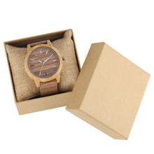 Load image into Gallery viewer, Creative Wood Watch Men Women Lover Clock Couple Wristwatch Wooded Watches Classic Brown Dial with Luminous Pointers Reloj