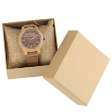 Load image into Gallery viewer, Creative Wood Watch Men Women Lover Clock Couple Wristwatch Wooded Watches Classic Brown Dial with Luminous Pointers Reloj