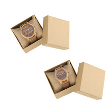 Load image into Gallery viewer, Creative Wood Watch Men Women Lover Clock Couple Wristwatch Wooded Watches Classic Brown Dial with Luminous Pointers Reloj