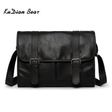 Load image into Gallery viewer, KUDIAN BEAR Men Messenger Bag Shoulder PU Leather Business Casual Retro Men's Crossbody Bags Black Luxury Bolsos BIG003 PM49
