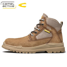 Load image into Gallery viewer, 2020 new arrivals high quality Men's Genuine leather Martins Boots brown Platform Shoes Real wool warm inner lining Boots