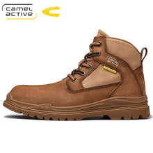 Load image into Gallery viewer, 2020 new arrivals high quality Men's Genuine leather Martins Boots brown Platform Shoes Real wool warm inner lining Boots
