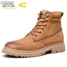 Load image into Gallery viewer, 2020 new arrivals high quality Men's Genuine leather Martins Boots brown Platform Shoes Real wool warm inner lining Boots
